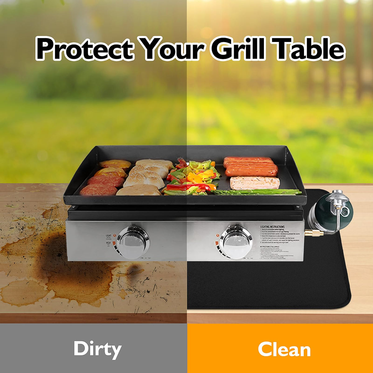 Amerbro grill mat folded for compact storage after use