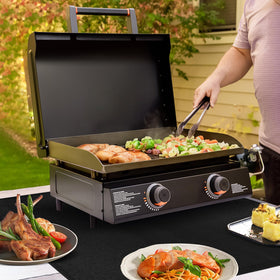 Amerbro grill mat shields prep table from spills and stains