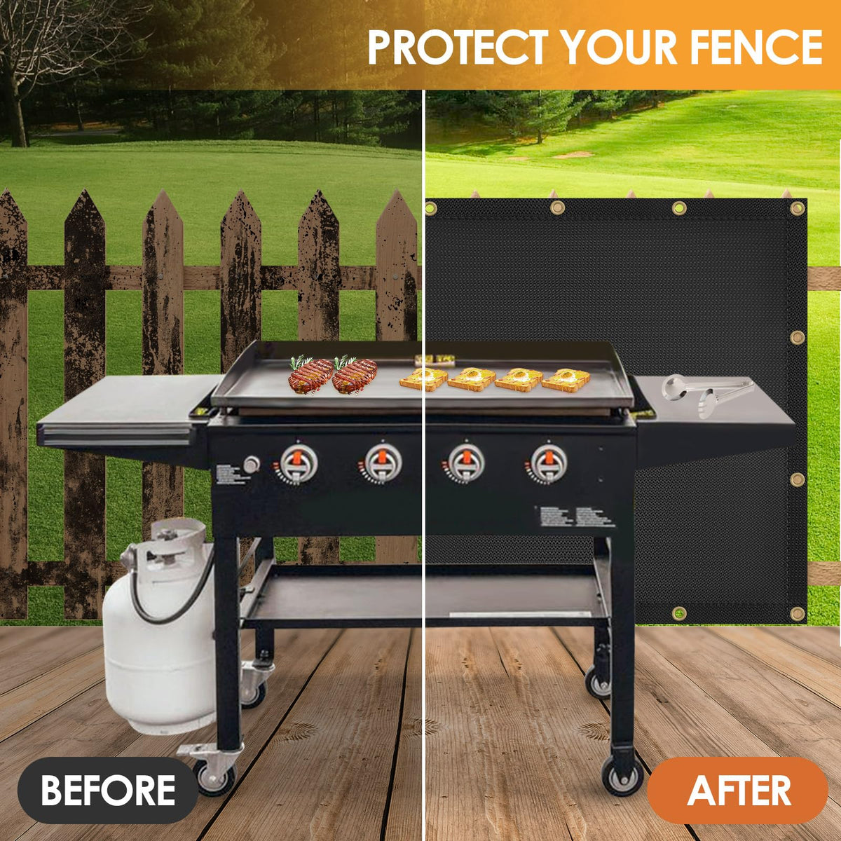 Amerbro stove wall protector for wood stove keeps walls clean and protected