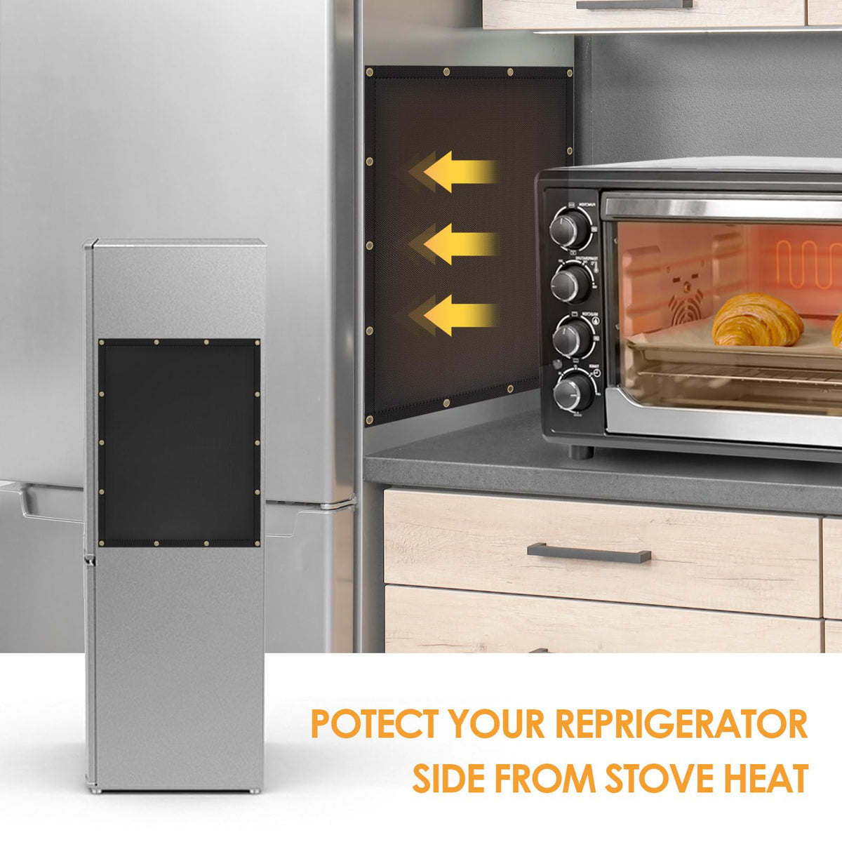 Amerbro versatile uses heat shield doubles as grill mat or fridge protector