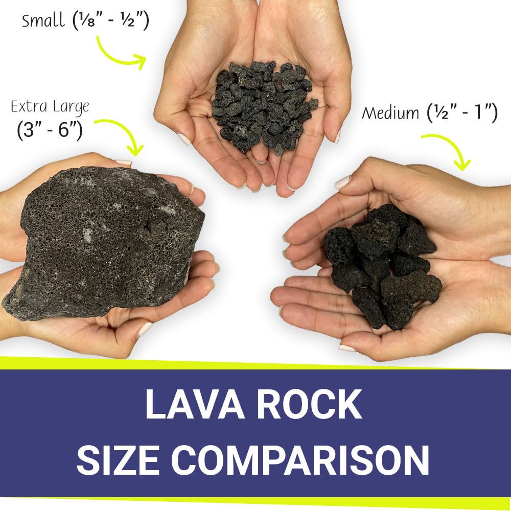 American Fireglass small lava rock comes in a versatile 10 lb bag