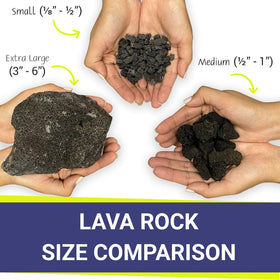 American Fireglass small lava rock comes in a versatile 10 lb bag