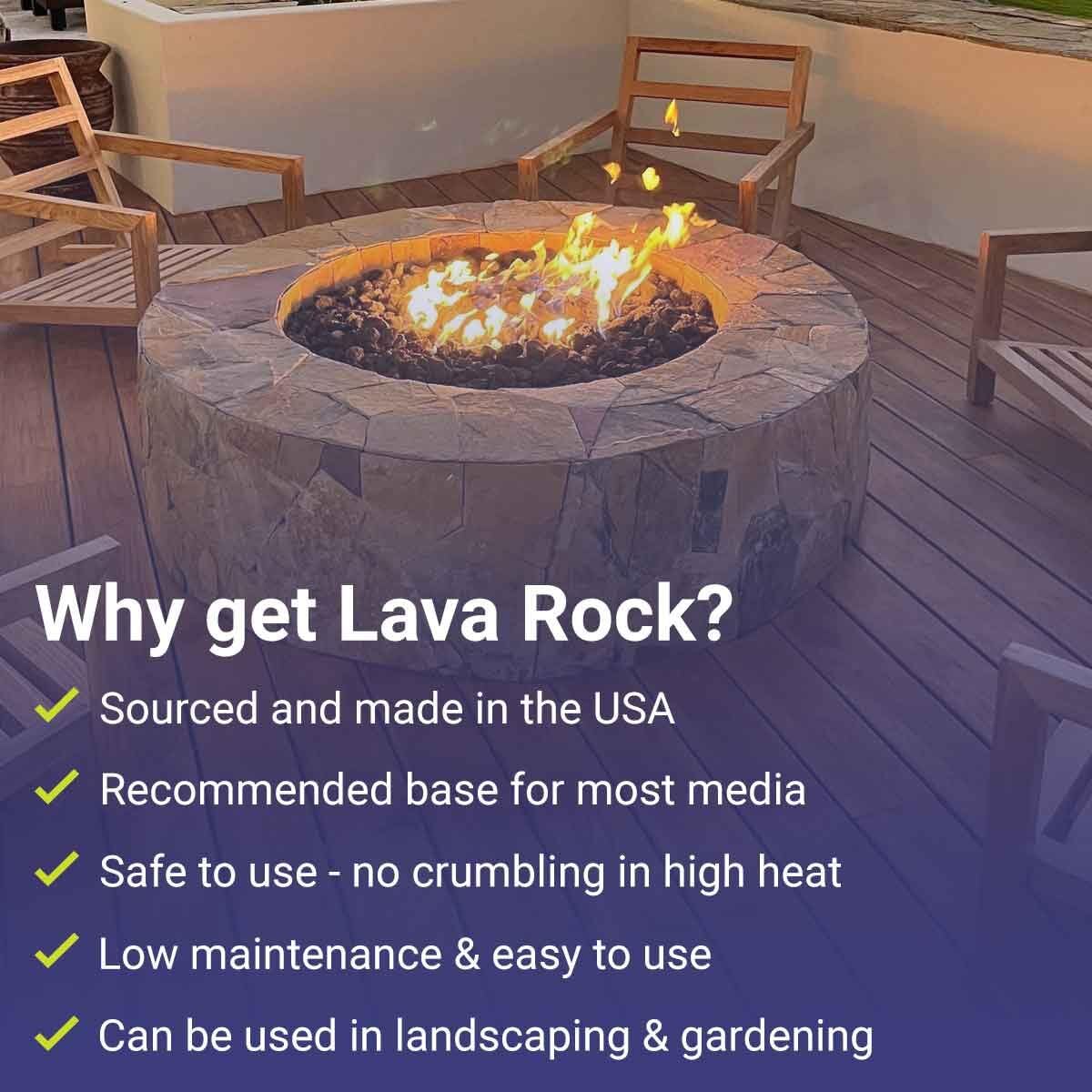 American Fireglass lava rock used as decorative filler for bowls and planters