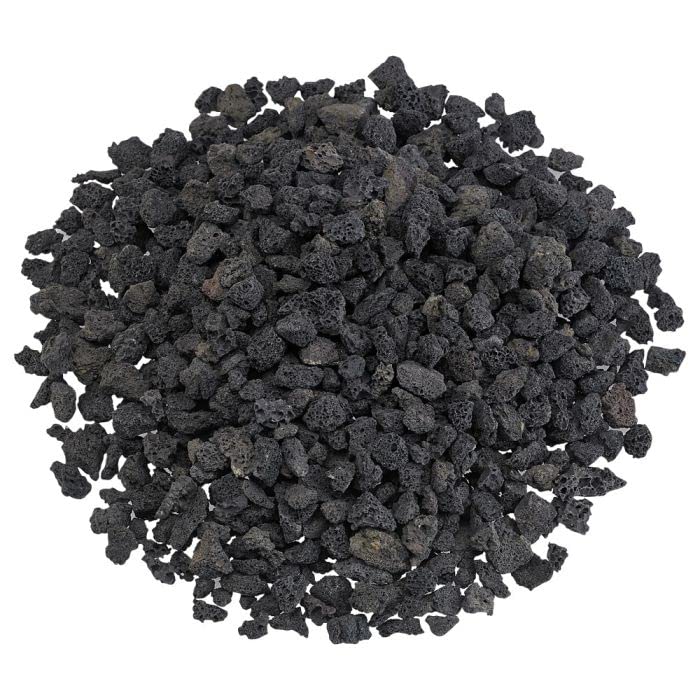 American Fireglass lava rock in a fire pit creates warm ambiance and glow