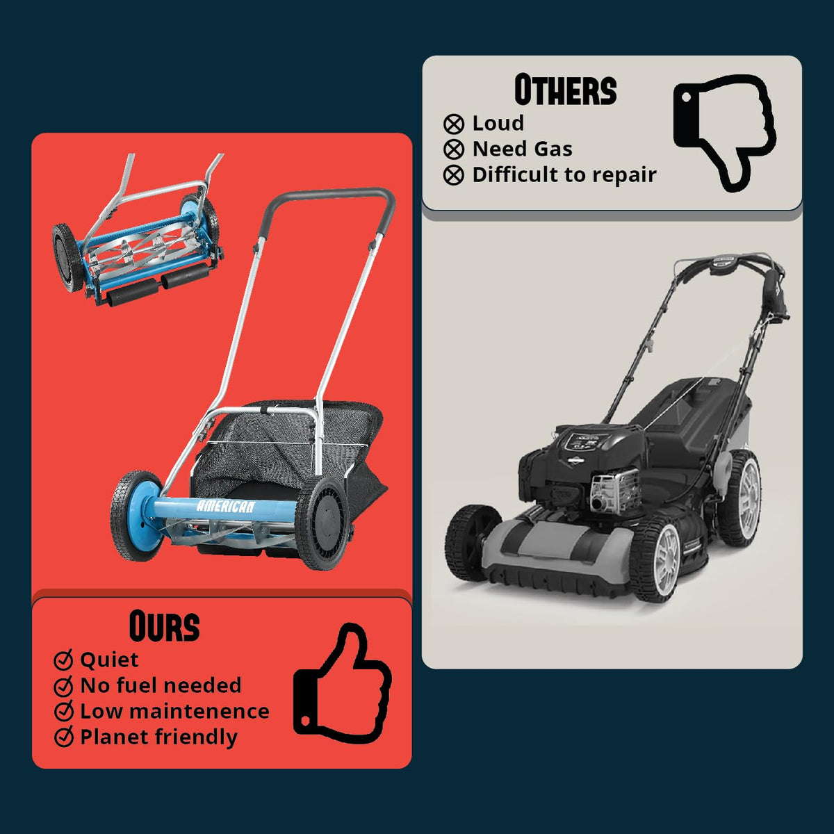 American Lawn Mower Company 1804-18 grass catcher attached for tidy clippings