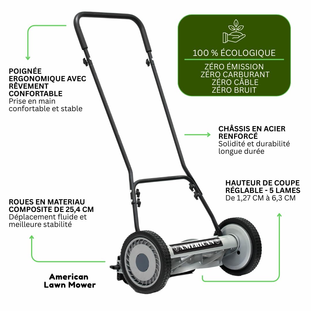 American Lawn Mower Company 1815-18 lightweight manual mower for easy mowing