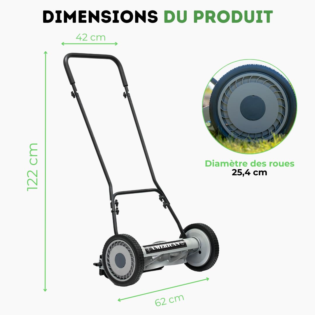 American Lawn Mower Company 1815-18 rust-resistant tempered-steel reel for durability