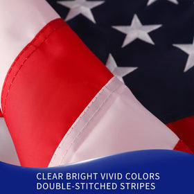 Amervex sleeve performs in windy conditions while keeping color vivid.