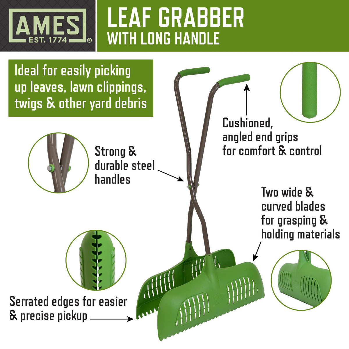 AMES Easy assembly makes setup quick for immediate yard work.