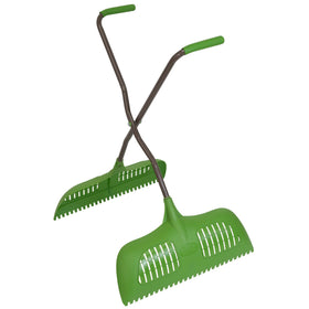 AMES Leaf Grabber with long-handle steel design reduces bending and increases reach during yard cleanup.