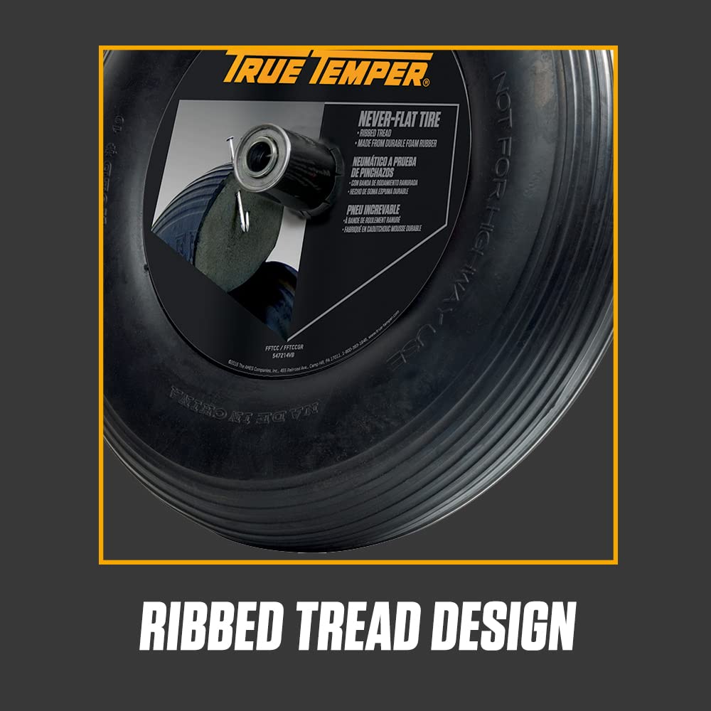 AMES True Temper hub length 6 1/8 inches supports universal axle fit.