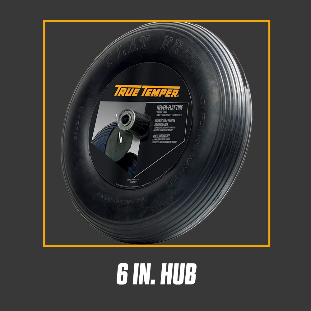 AMES True Temper 8in tire in use reduces downtime on projects.