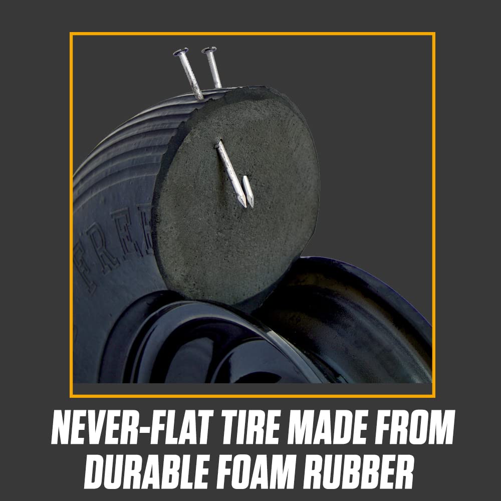 Ribbed tread close-up on the AMES tire showing strong grip.