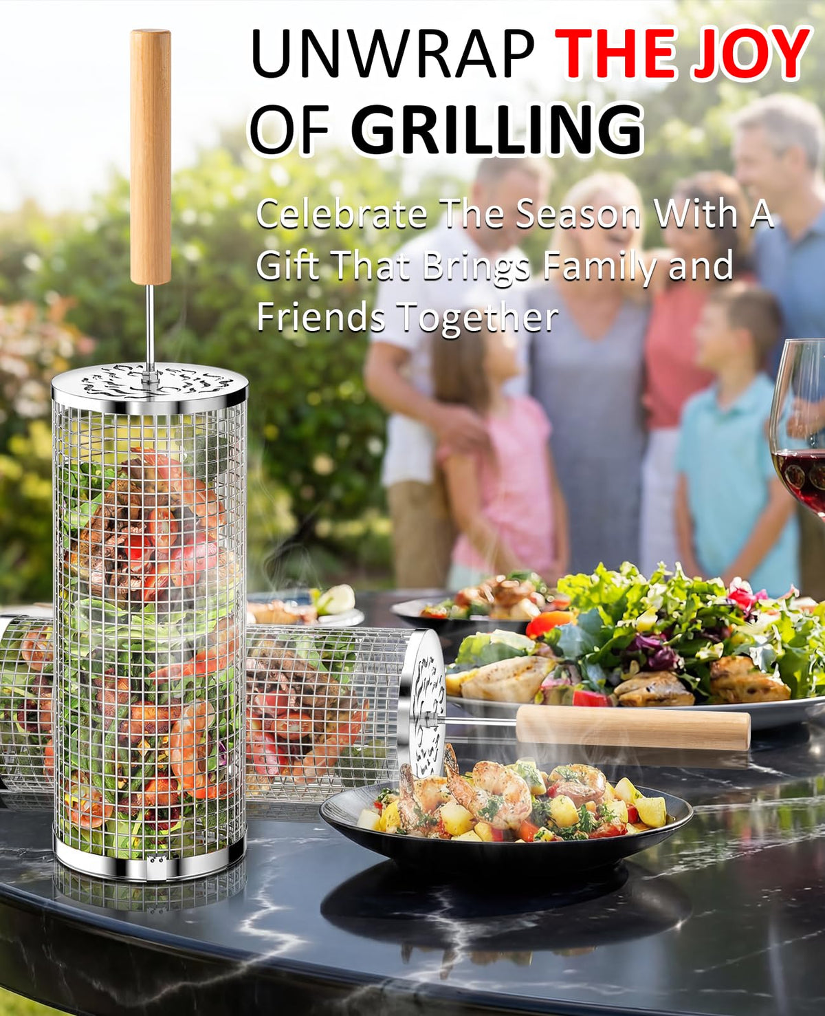 AMFLOWER outdoor BBQ accessory for camping and backyard gatherings