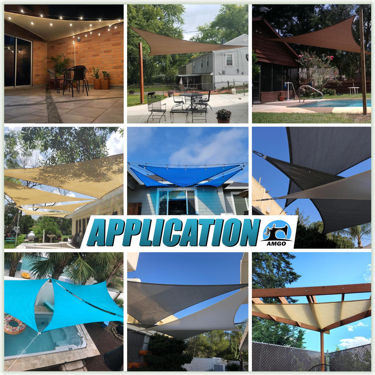 Amgo anti-sag curved design keeps shade taut and neat