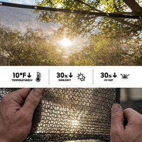 Amgo black shade netting made of HDPE ideal for garden shading and humidity control