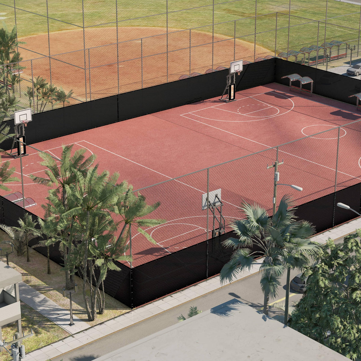 Amgo custom size option adapts to unique fence dimensions.