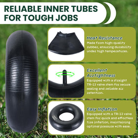 AMGSH heavy-duty rubber inner tube shown for durability on rugged surfaces.