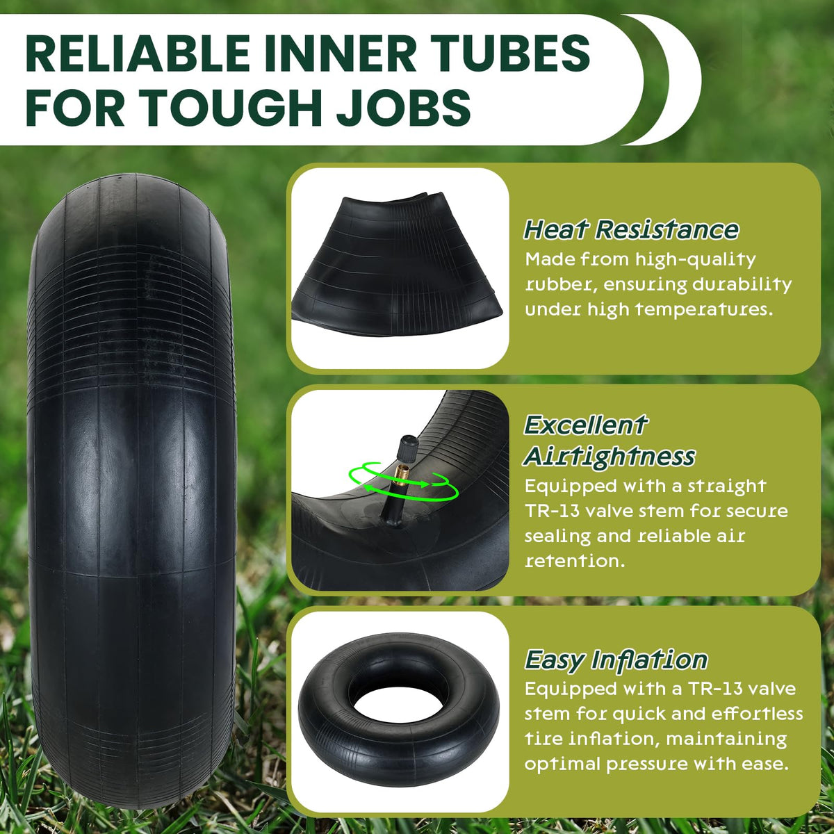 AMGSH heavy-duty rubber enhances durability for rugged outdoor use