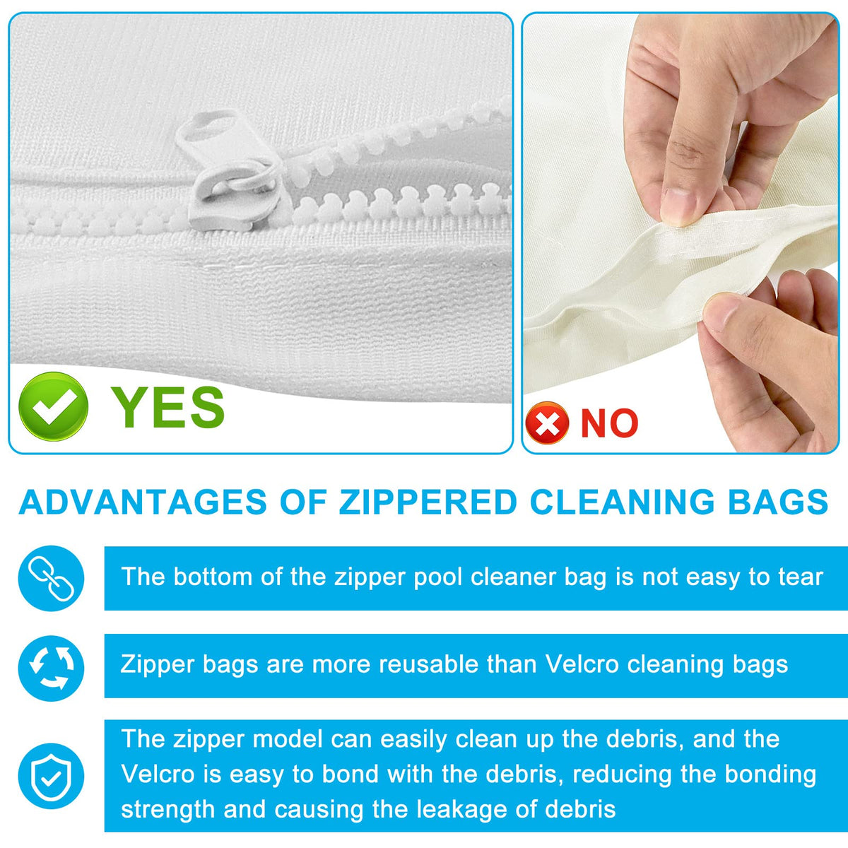 AMI PARTS oval clip keeps the bag firmly attached.