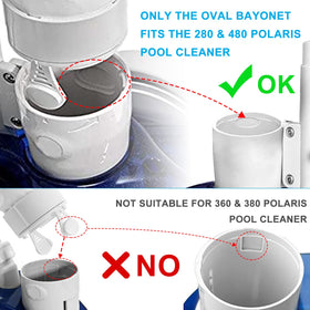 AMI PARTS Polaris 280/480 fit bag demonstrates snug clip for reliable operation.