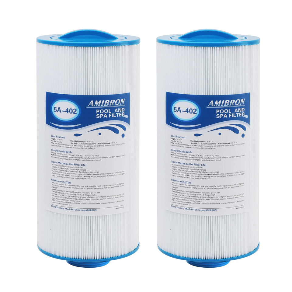 AmiBron 5CH-402 spa filter replacement for Sundance models improves water clarity and flow