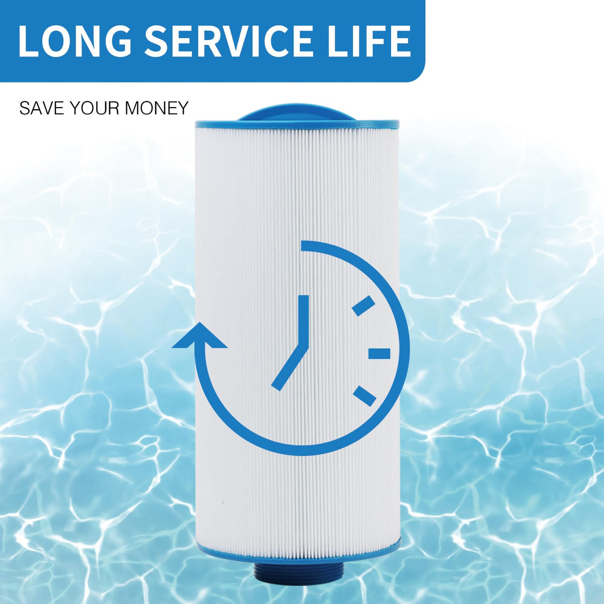 Two-pack AmiBron 5CH-402 spa filter set provides ongoing clean filtration