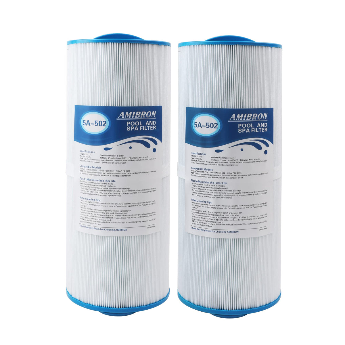 AmiBron 5CH-502 spa filter pleatco-compatible for Marquis spa models.