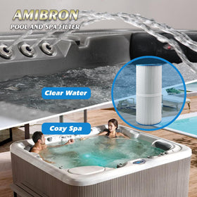 Each filter includes easy installation notes for Jacuzzi J-series models.