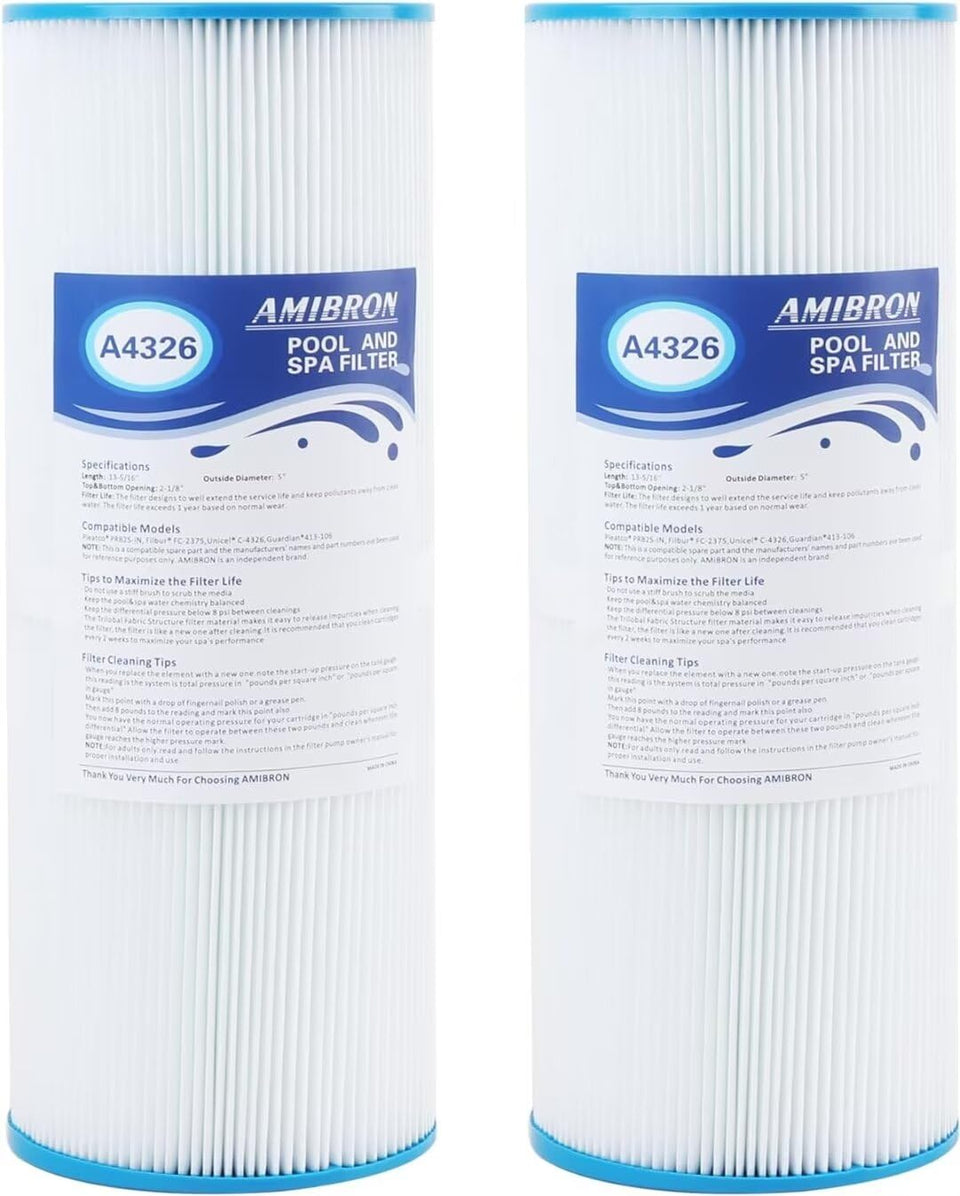 AmiBron PRB25-IN spa filter front view improves flow for clearer water.