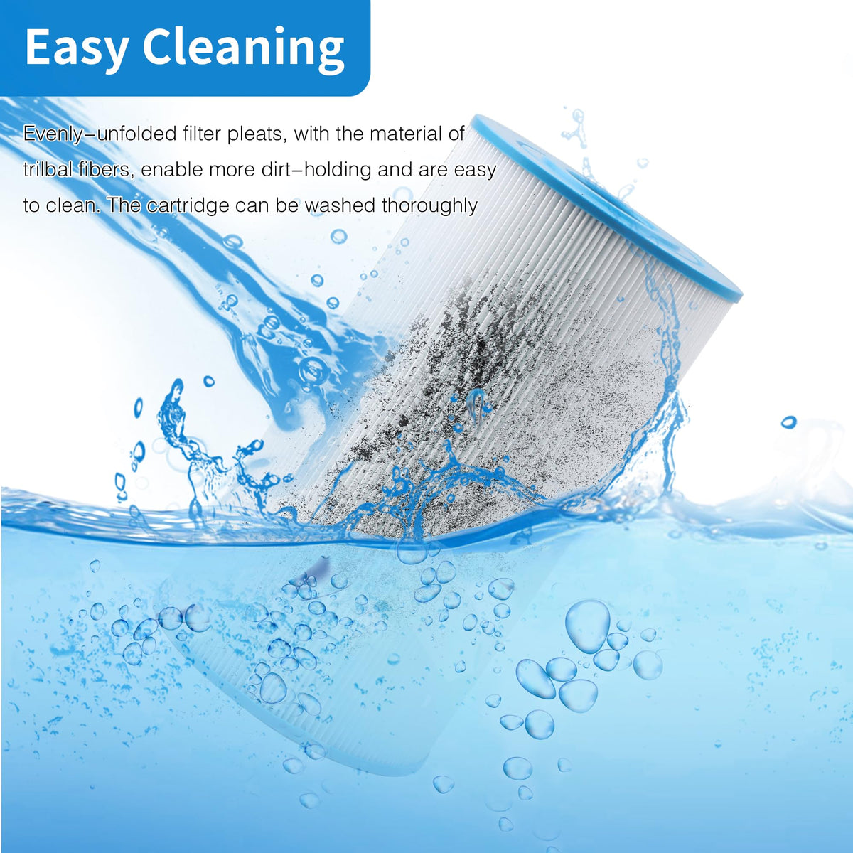 AmiBron PWK30 filter in-use image suggests clear water and smoother spa operation.