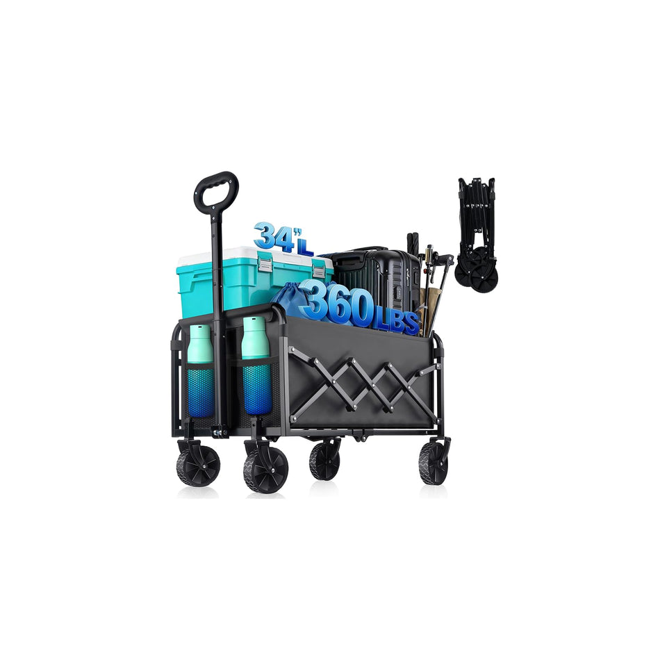 Amkurozo 360lbs wagon frame showing sturdy assembly for heavy loads