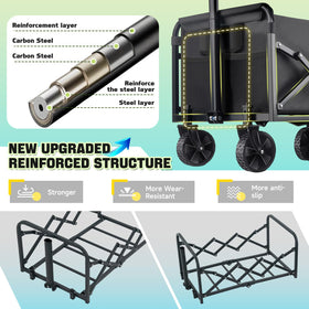 Amkurozo collapsible wagon with 110L capacity for larger shopping trips.
