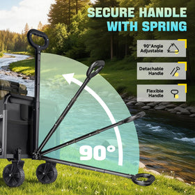 Amkurozo collapsible wagon demonstrates durable Oxford fabric and rugged frame for daily use.