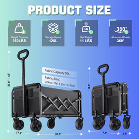 Amkurozo wagon with all-terrain wheels ready for sand and grass