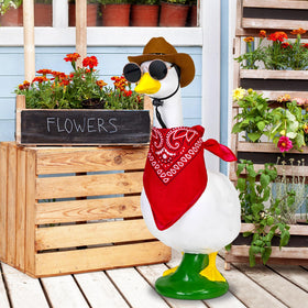 Amlisia goose outfit set fits 17–23 inch lawn geese for easy styling.