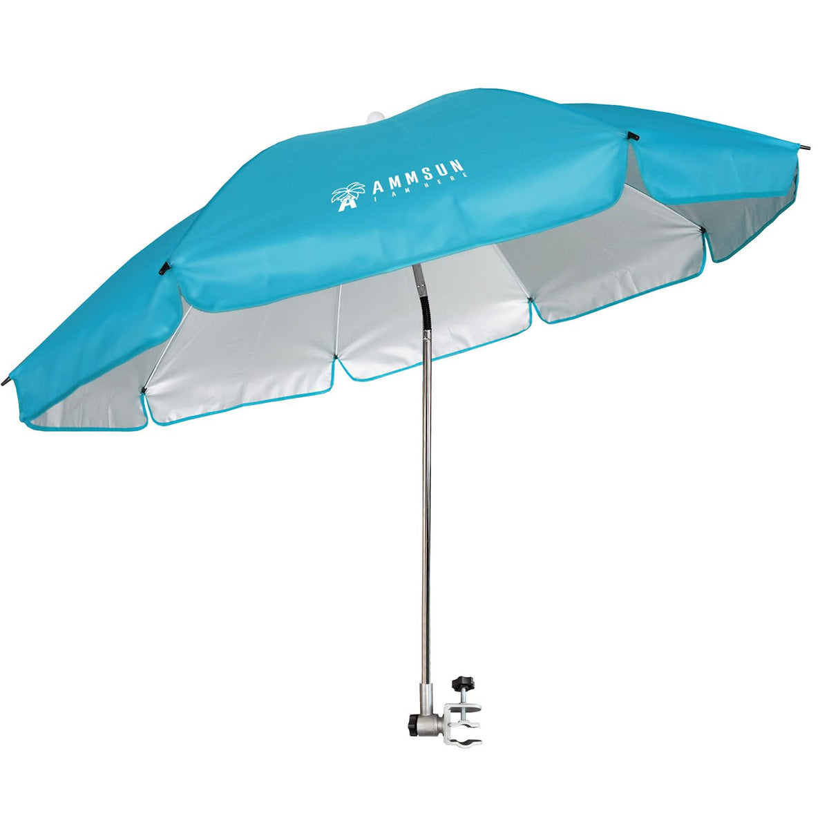 AMMSUN chair umbrella clamp grips chairs securely for outdoor shade.