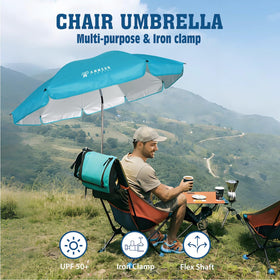 AMMSUN UPF50+ canopy blocks most sun rays for comfort.