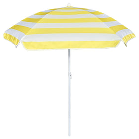AMMSUN 5ft seaside umbrella canopy provides ample shade for outdoor kids' play.