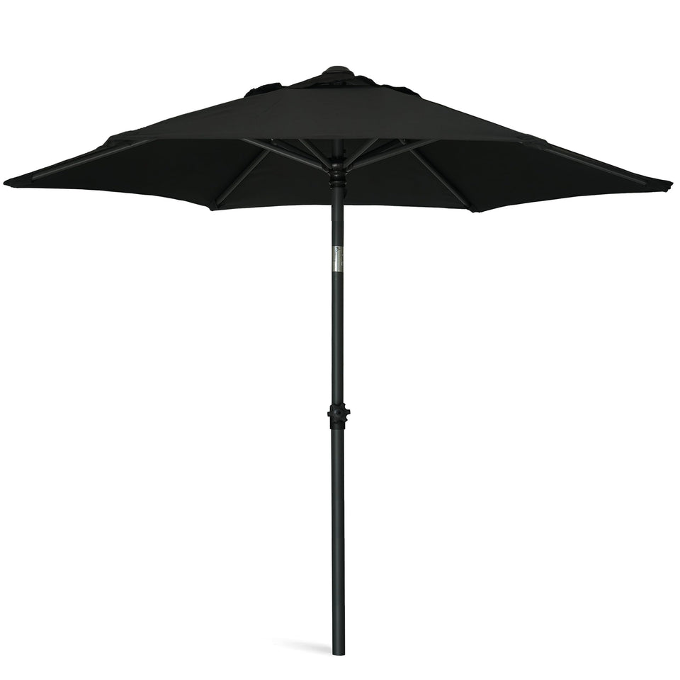 AMMSUN 6ft patio umbrella with steel pole delivering sturdy shade for decks and gardens.