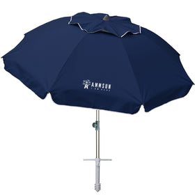 AMMSUN 7ft beach umbrella with sand anchor for stable shade.
