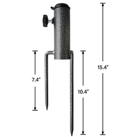 AMMSUN adjustable grass umbrella holder keeps outdoor setup steady