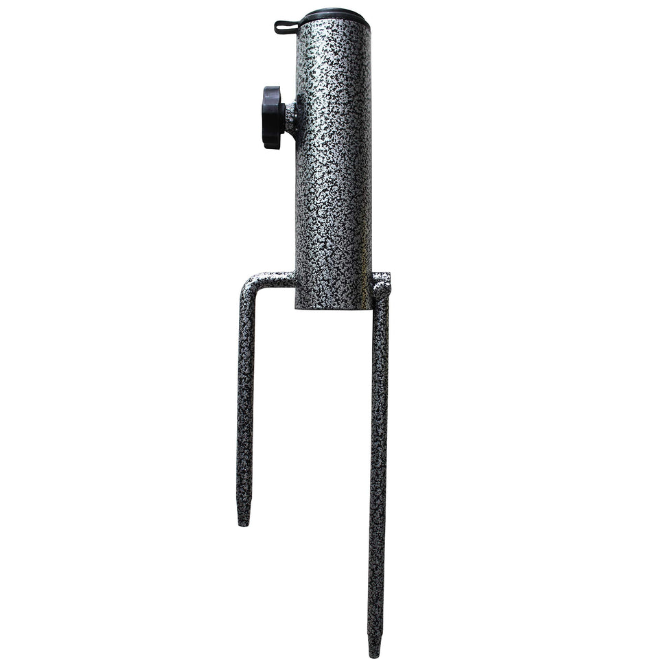 AMMSUN adjustable umbrella base solid steel anchor secured on grass.