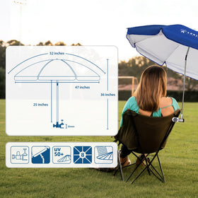 AMMSUN lightweight umbrella weighs 2 pounds for easy transport