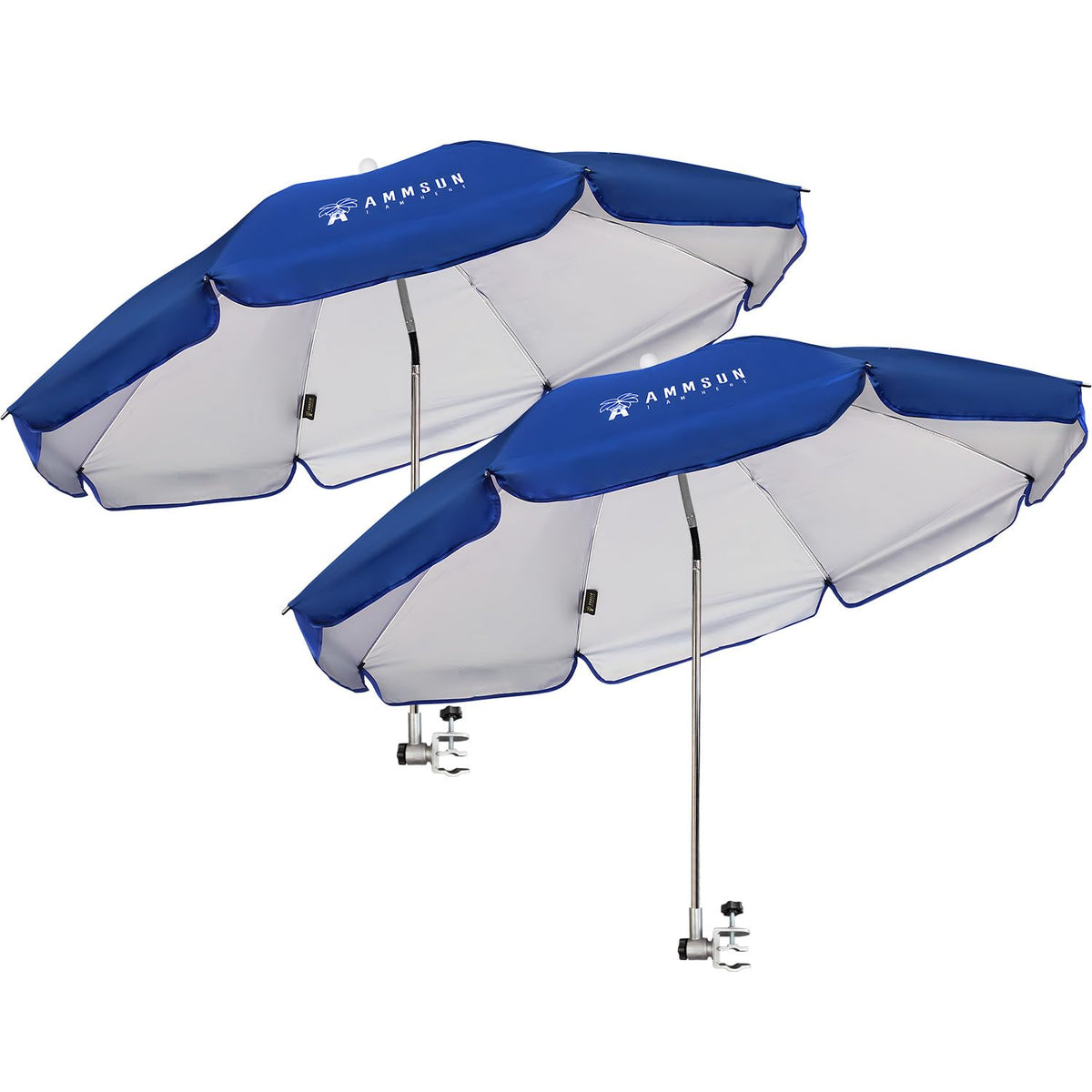 AMMSUN chair umbrella showing tilt and swivel for flexible shade on outdoor seating