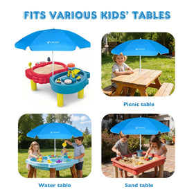 AMMSUN 5ft umbrella is easy to install with a push-up operation
