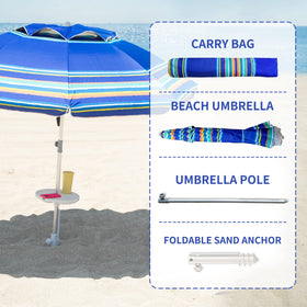 AMMSUN high-tenacity fiberglass ribs boost wind resistance.