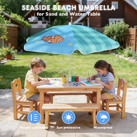 AMMSUN umbrella steel pole offers sturdy support and adjustable height.
