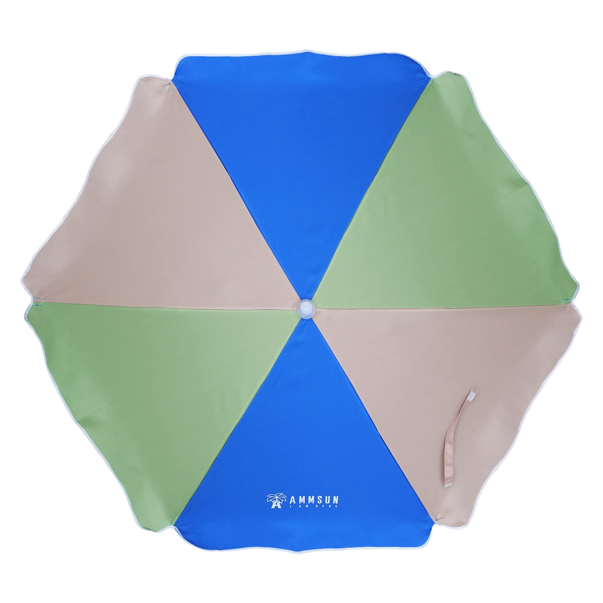AMMSUN kids picnic table umbrella with easy push-button opening.