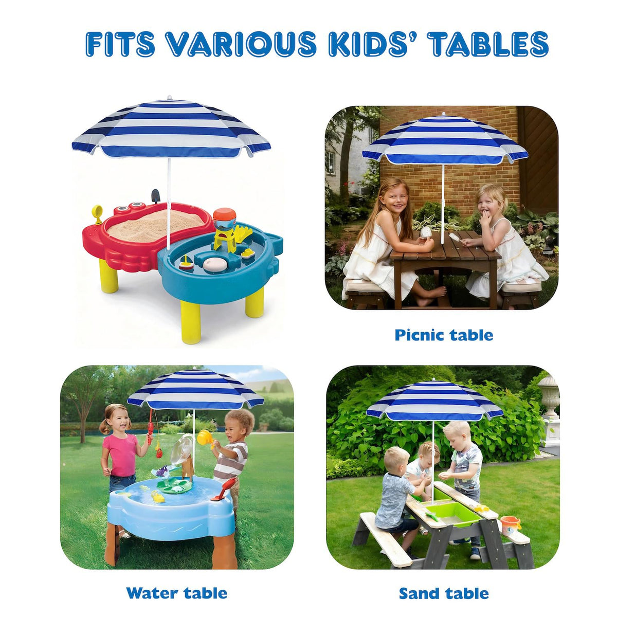 AMMSUN seaside umbrella ideal for beach-side shade during family outings.